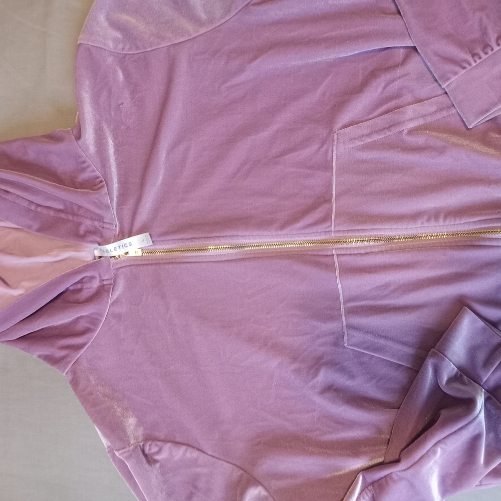 Fabletics Purple Zip-Up Hoodie Size L